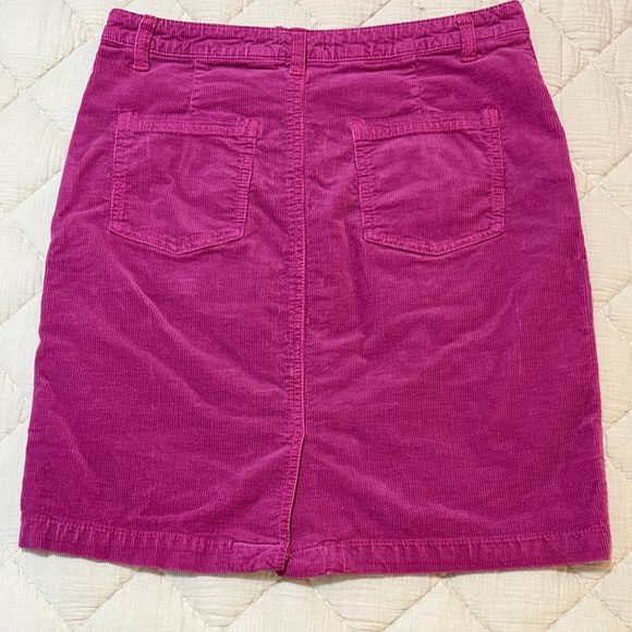 Pilcro by Anthropologie Pink Corduroy Button-Front Skirt Sz 8 - Picture 7 of 16